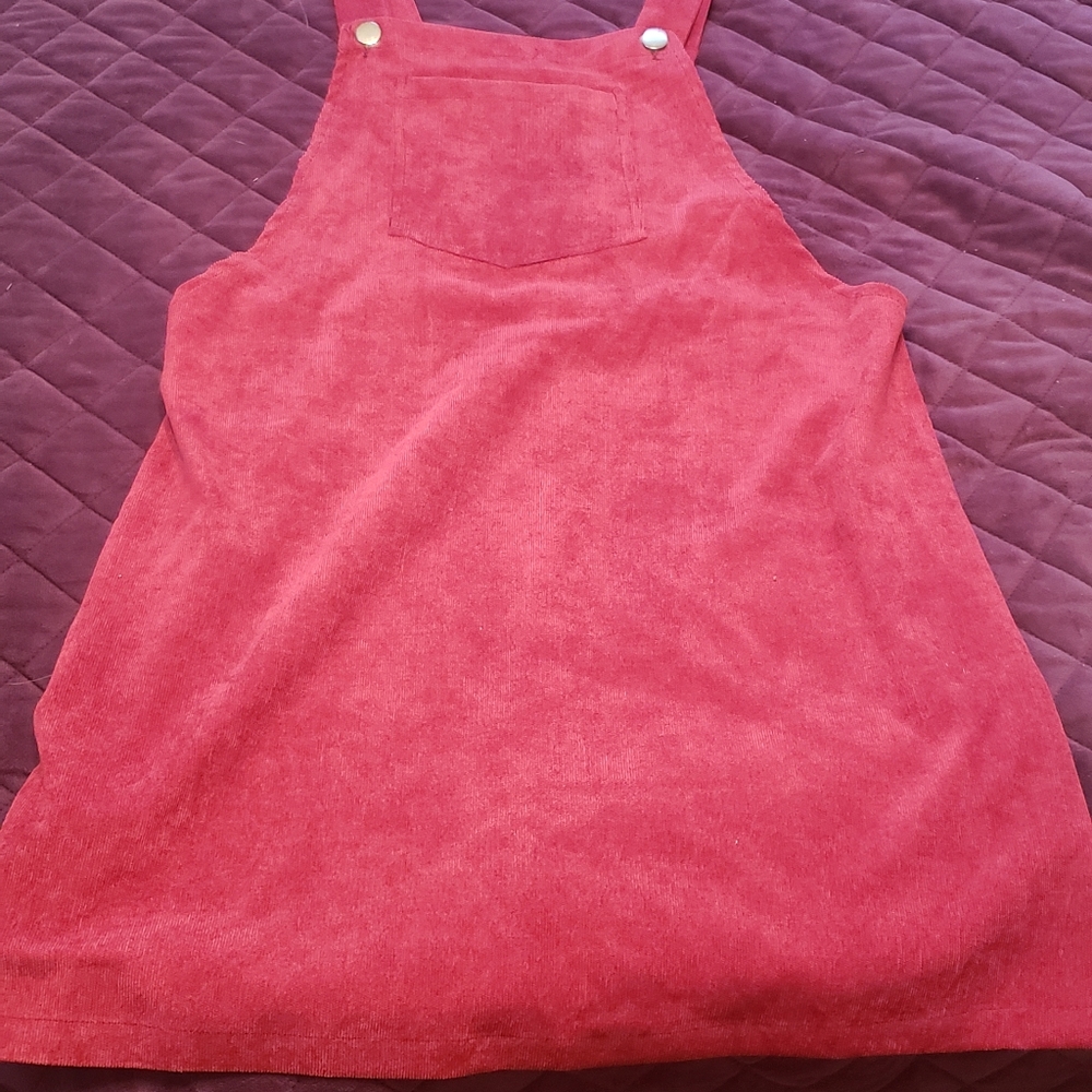 Corduroy Maroon jumper dress